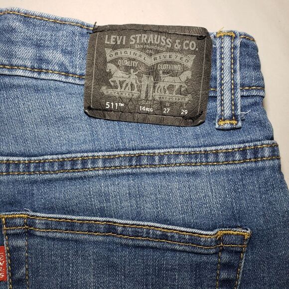 LEVI'S Boys 511 Flex Slim Fit Performance Jeans Size 14 -  27 x 29 - Picture 3 of 9